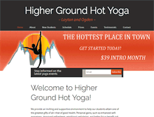 Tablet Screenshot of highergroundhotyoga.com